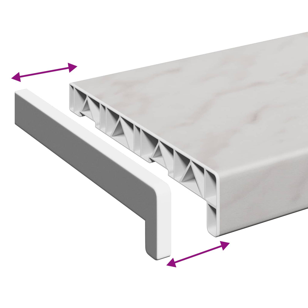 Fensterbank Marmorstruktur 100 x 25 x 4,5 cm PVC