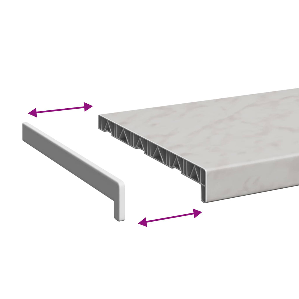 Fensterbank Marmorstruktur 80 x 30 x 4,5 cm PVC