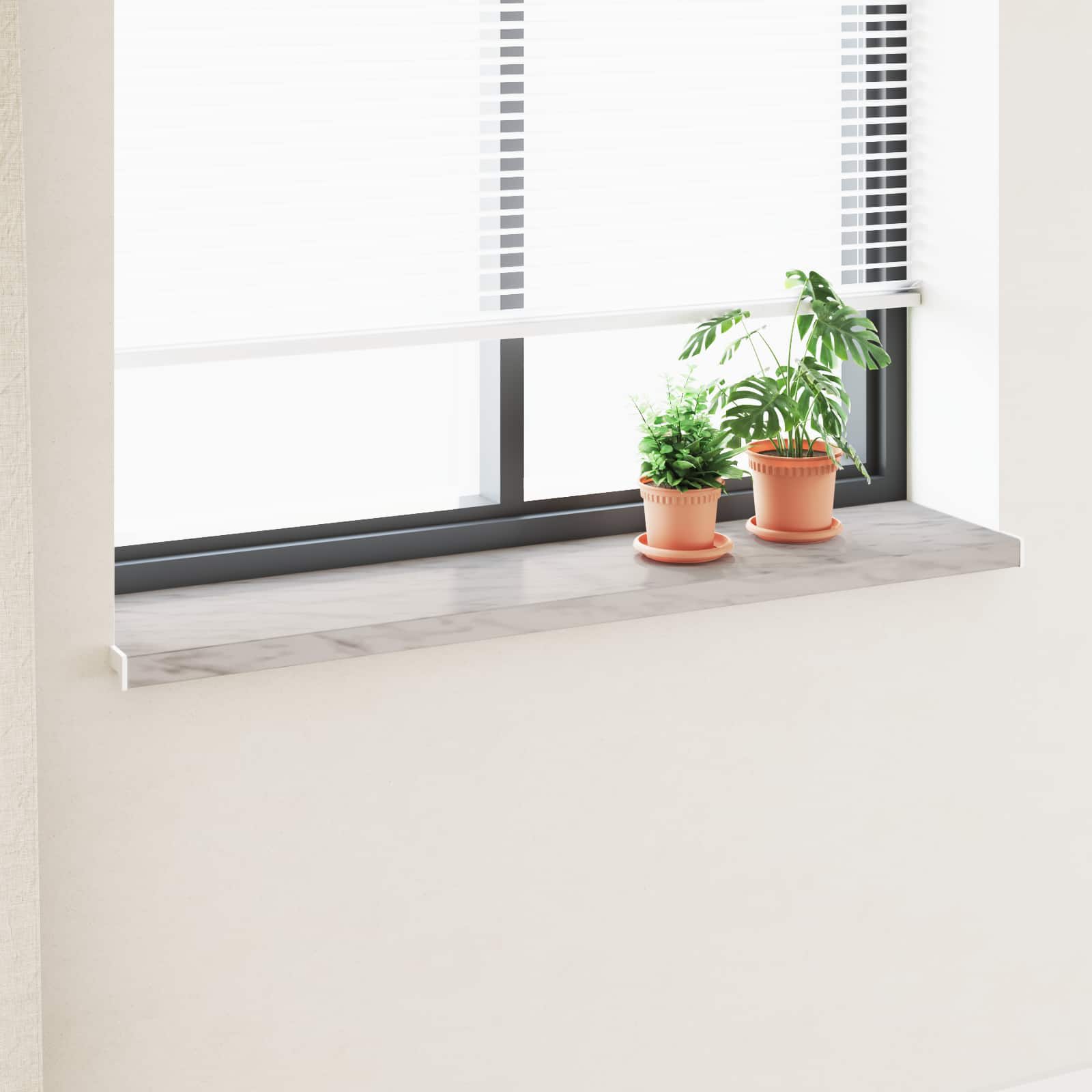 Fensterbank Marmorstruktur 120 x 30 x 4,5 cm PVC