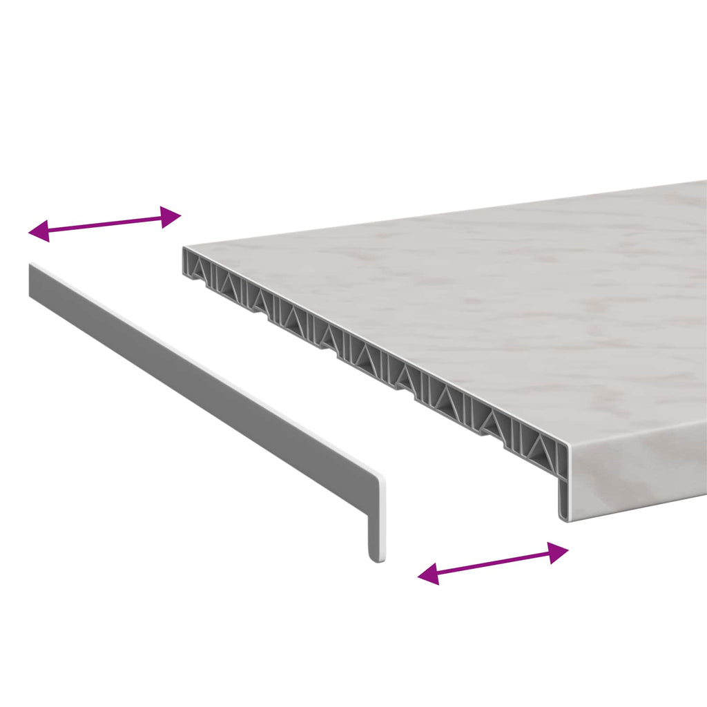 Fensterbank Marmorstruktur 100 x 50 x 4,5 cm PVC