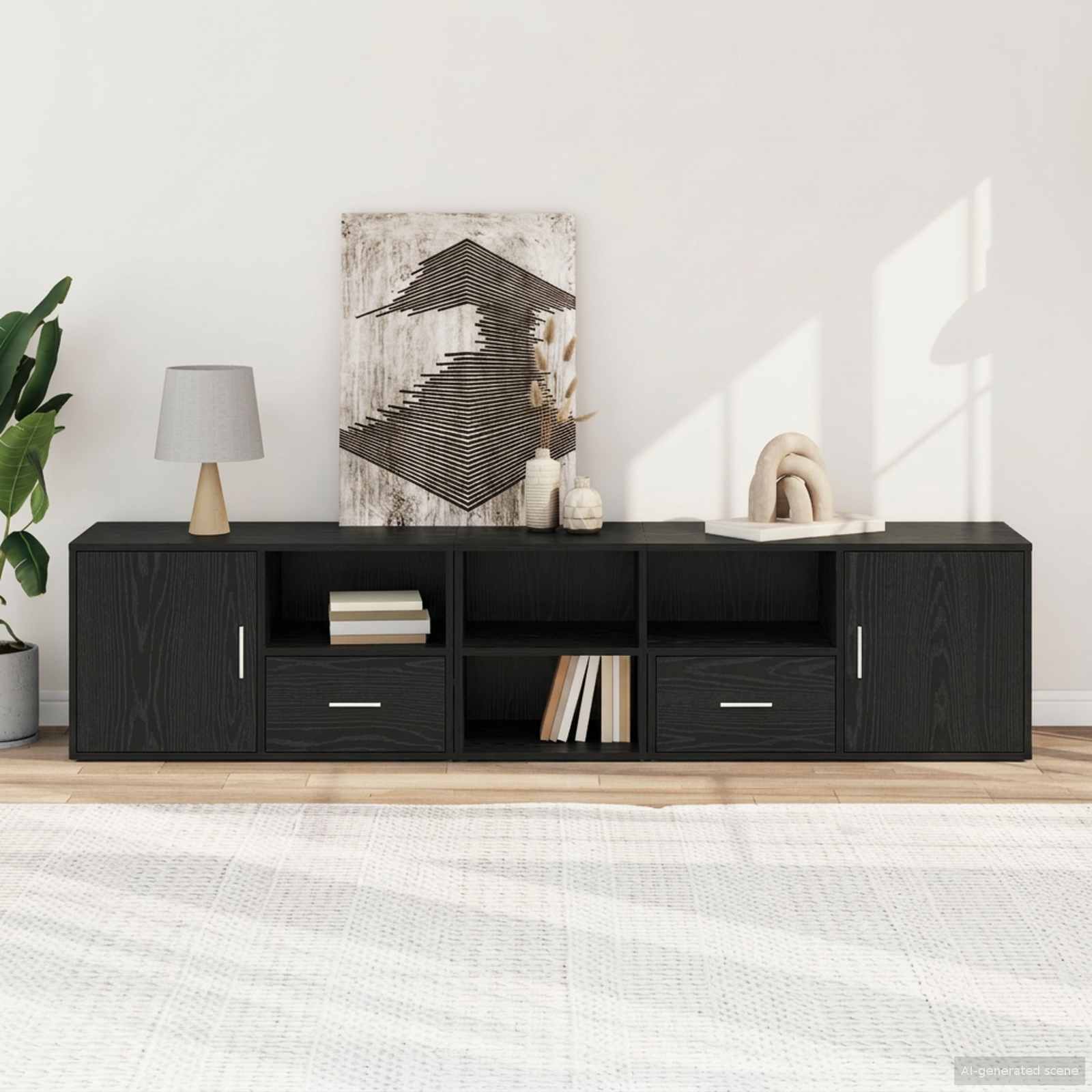 Eckschrank Schwarze Eiche 200 x 40 x 45 cm Holzwerkstoff