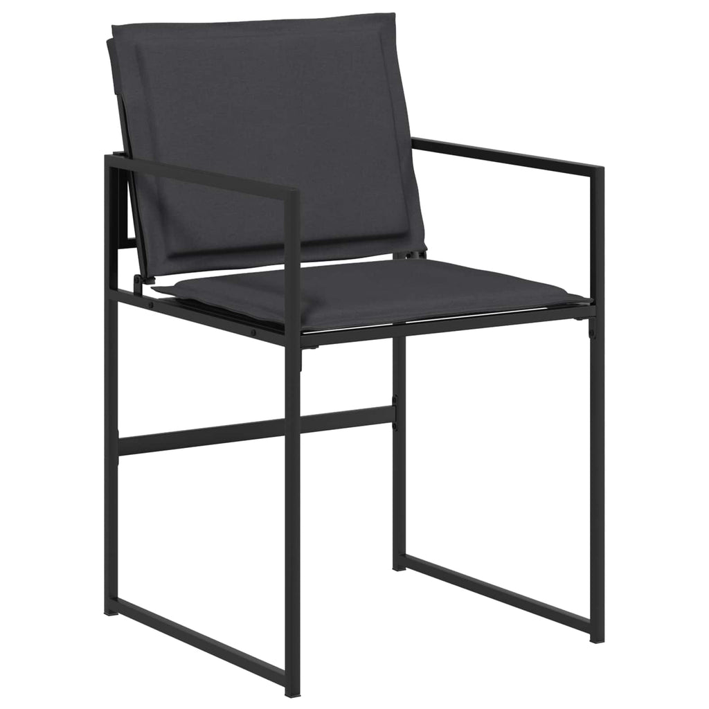 Garten Essgruppe 5 pcs Schwarz und Dunkelgrau 80 x 80 x 73 cm