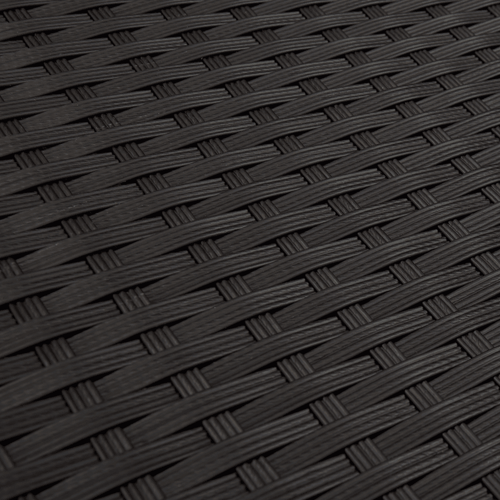 6-tlg. Garten-Sofagarnitur mit Kissen Schwarz Poly Rattan