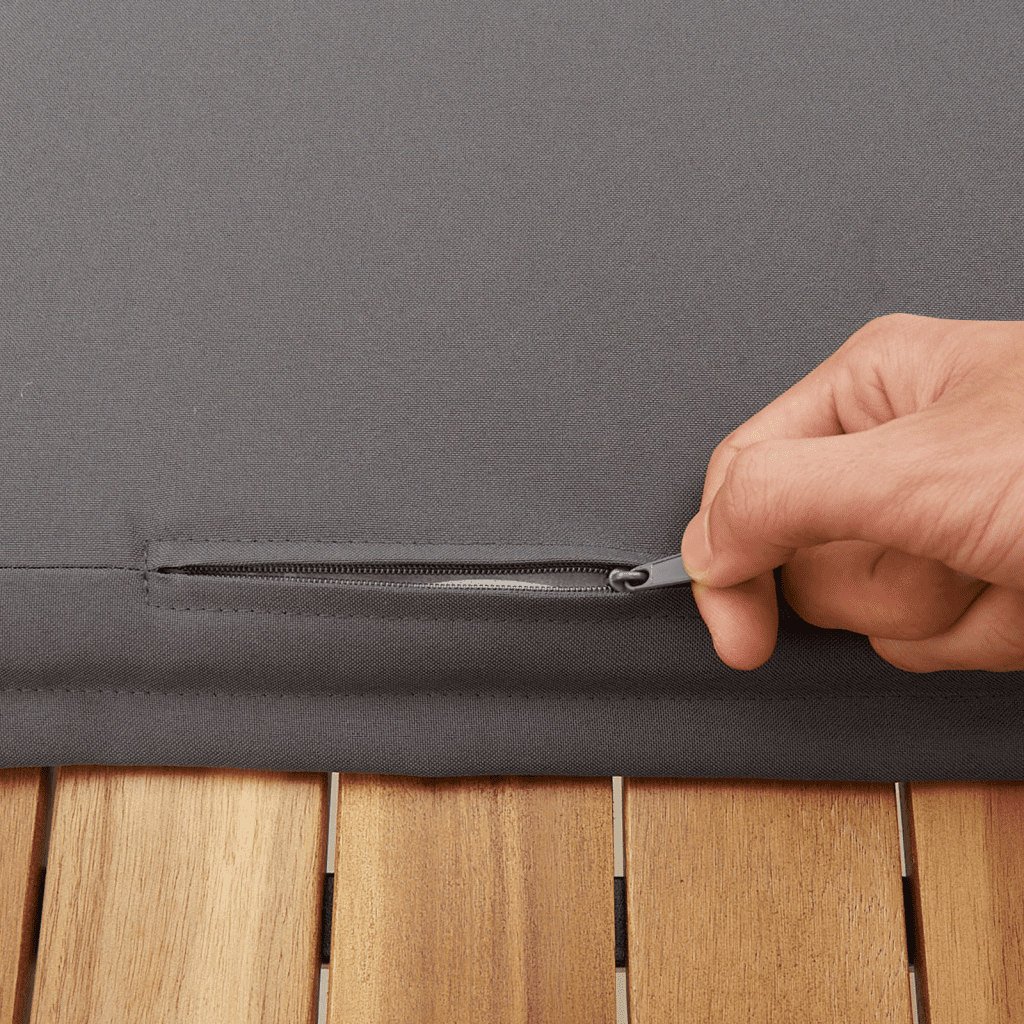 9-tlg. Garten-Sofagarnitur mit Kissen Grau Poly Rattan