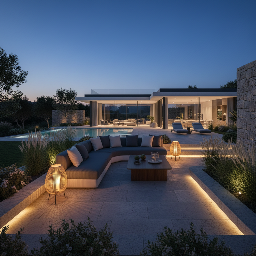 Moderne Gartenmöbel und stilvoller Outdoor Bereich