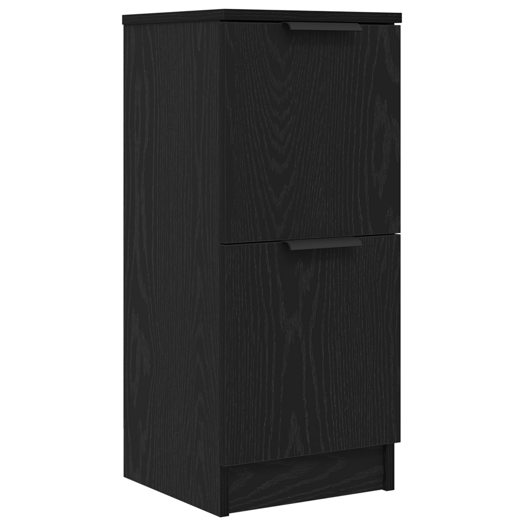 Sideboard 3 pcs Schwarz Eichen-Optik Holzwerkstoff