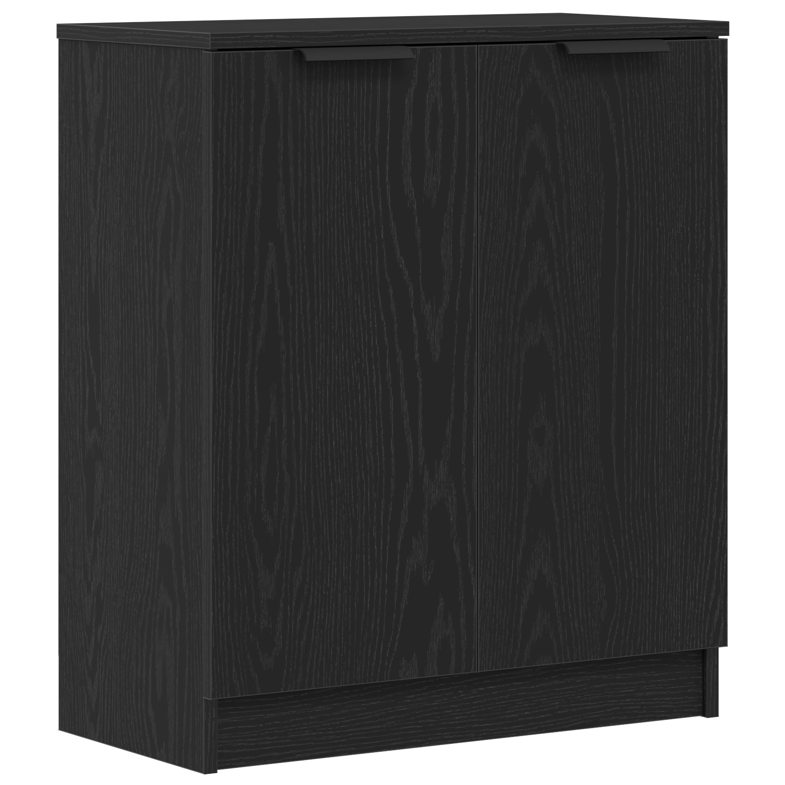 Sideboard 3 pcs Schwarz Eichen-Optik Holzwerkstoff