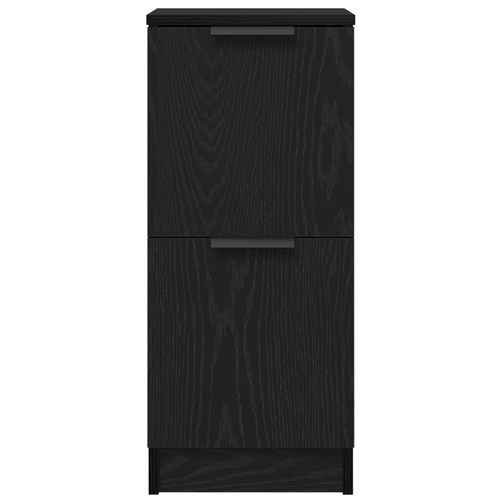 Sideboard 3 pcs Schwarz Eichen-Optik Holzwerkstoff