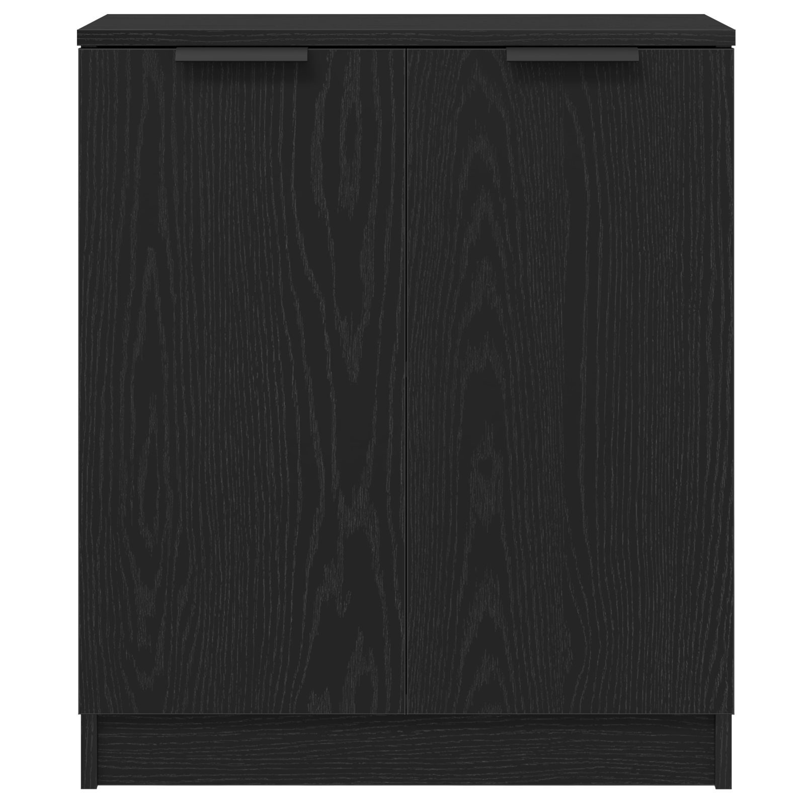 Sideboard 3 pcs Schwarz Eichen-Optik Holzwerkstoff