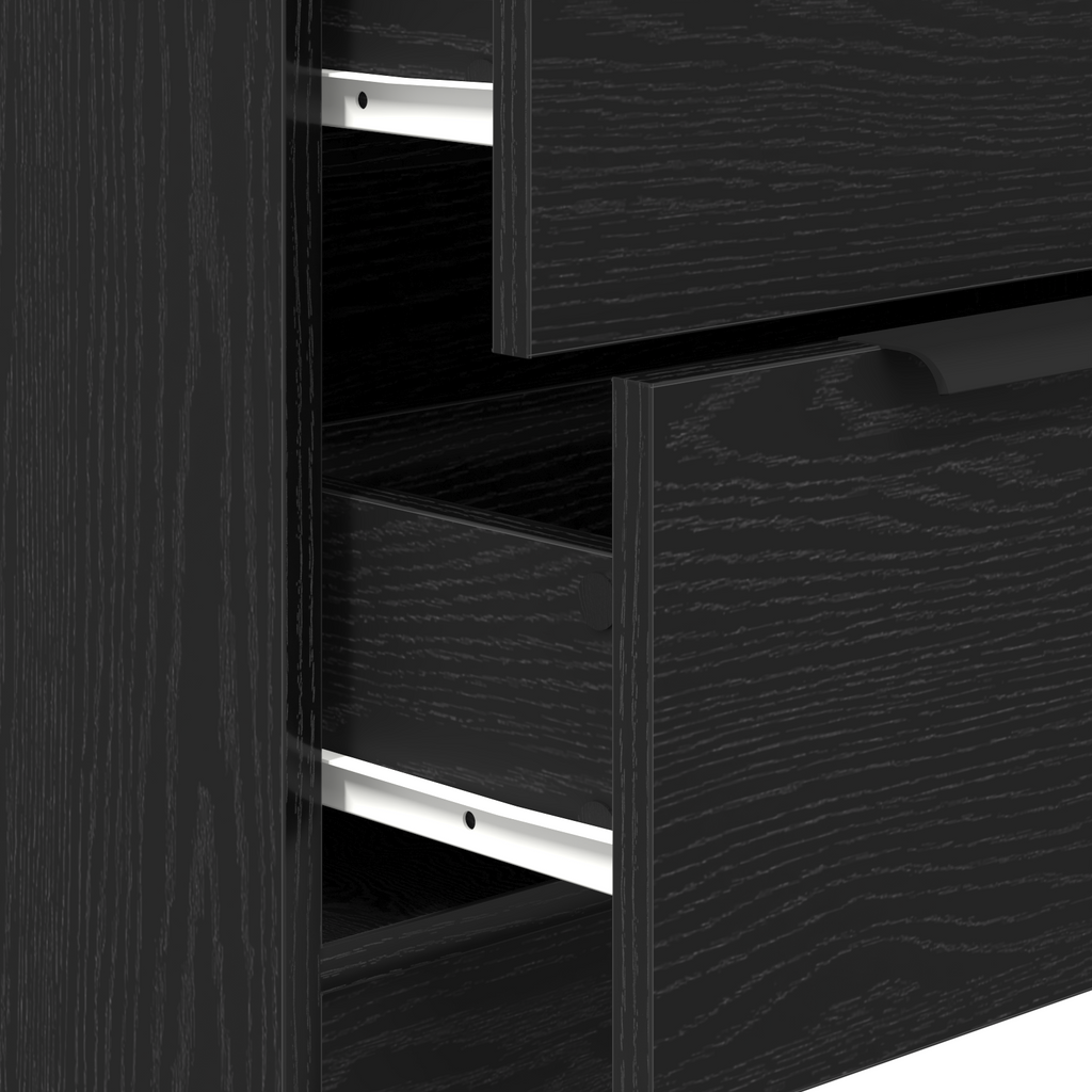 Sideboard 3 pcs Schwarz Eichen-Optik 180 x 30 x 70 cm