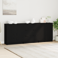 Sideboard 3 pcs Schwarz Eichen-Optik 180 x 30 x 70 cm