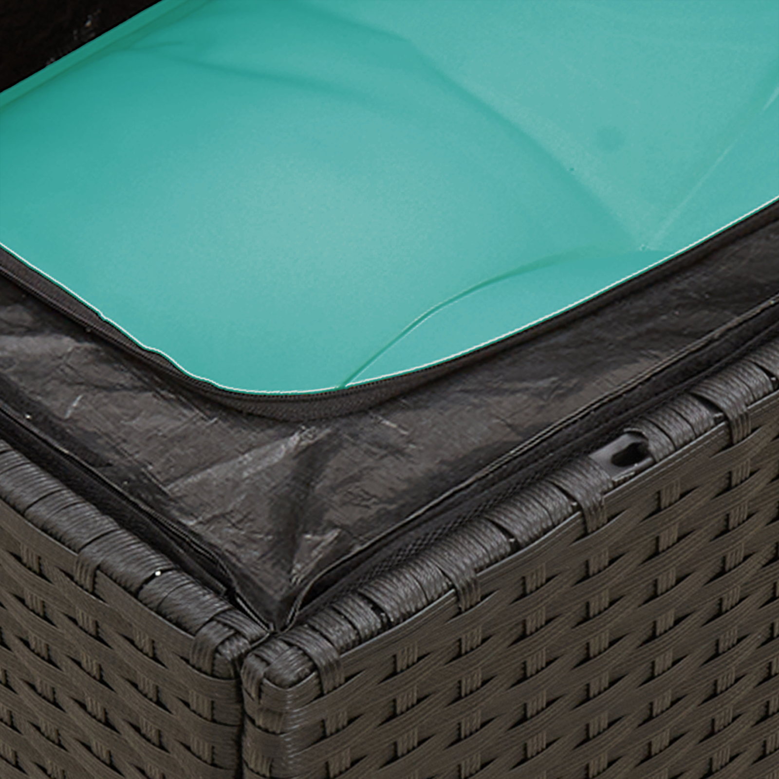 | Garten-Sofa | mit Kissen Schwarz 172 x 62 x 69 cm Poly Rattan