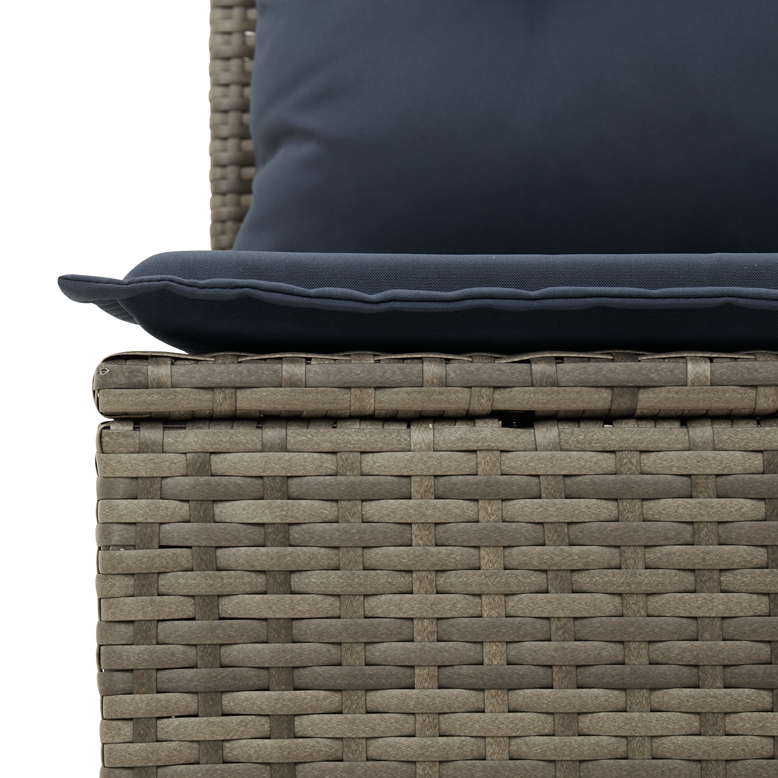 | Garten-Sofa | mit Kissen Grau 165 x 62 x 69 cm Poly Rattan