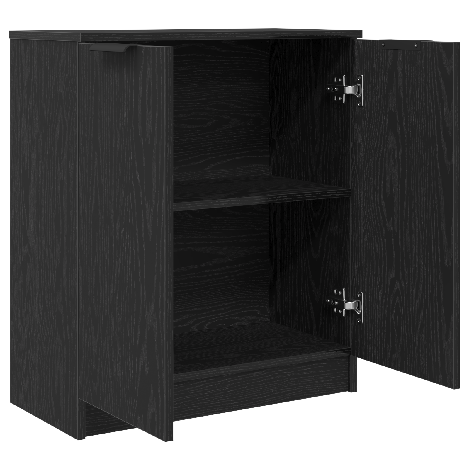Sideboard Schwarz Eichen-Optik 60 x 30 x 70 cm Holzwerkstoff