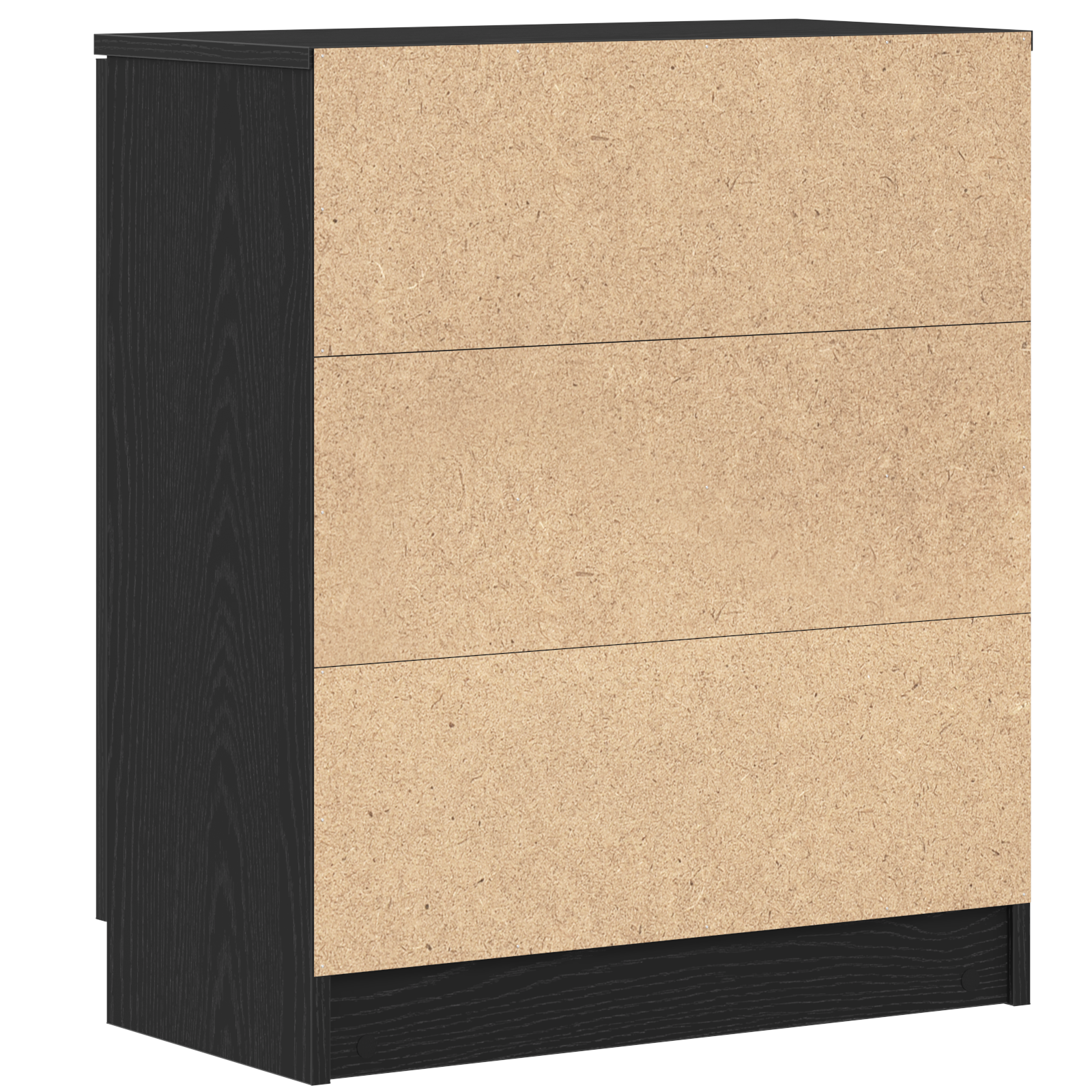Sideboard Schwarz Eichen-Optik 60 x 30 x 70 cm Holzwerkstoff