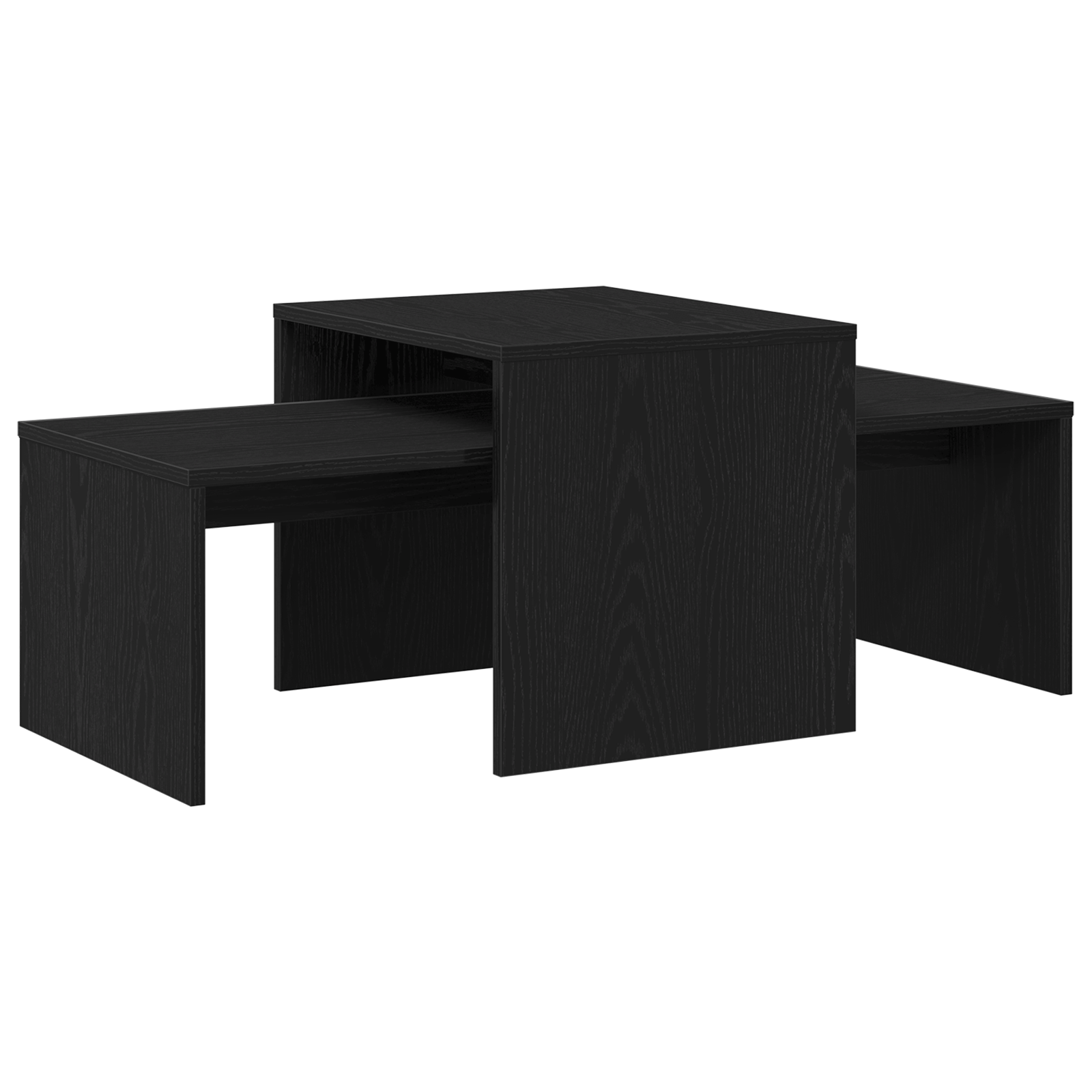 Satztische Schwarz Eichen-Optik 100 x 48 x 40 cm Holzwerkstoff