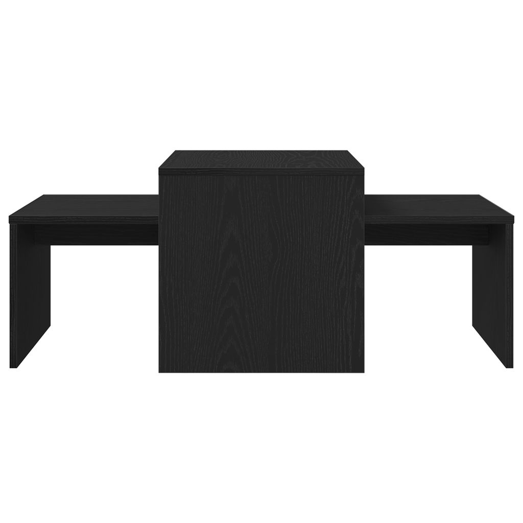 Satztische Schwarz Eichen-Optik 100 x 48 x 40 cm Holzwerkstoff