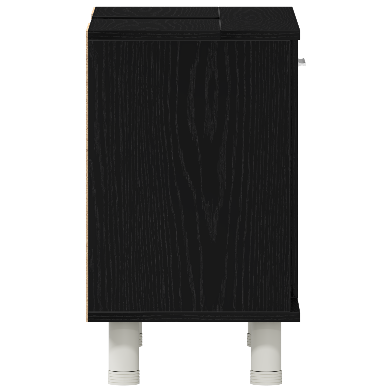 Badezimmerschrank mit Tür Schwarz Eichen-Optik 60 x 32 x 54 cm
