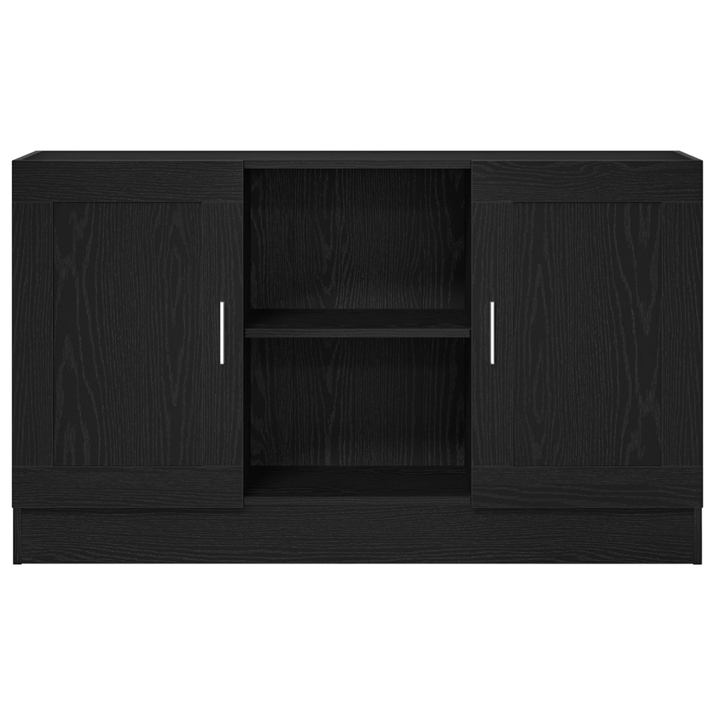Sideboard Schwarz Eichen-Optik 120 x 30,5 x 70 cm Holzwerkstoff