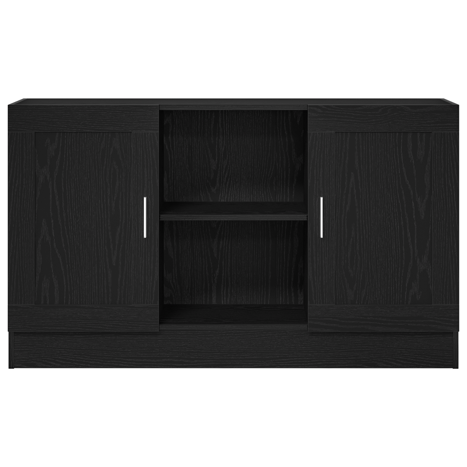 Sideboard Schwarz Eichen-Optik 120 x 30,5 x 70 cm Holzwerkstoff