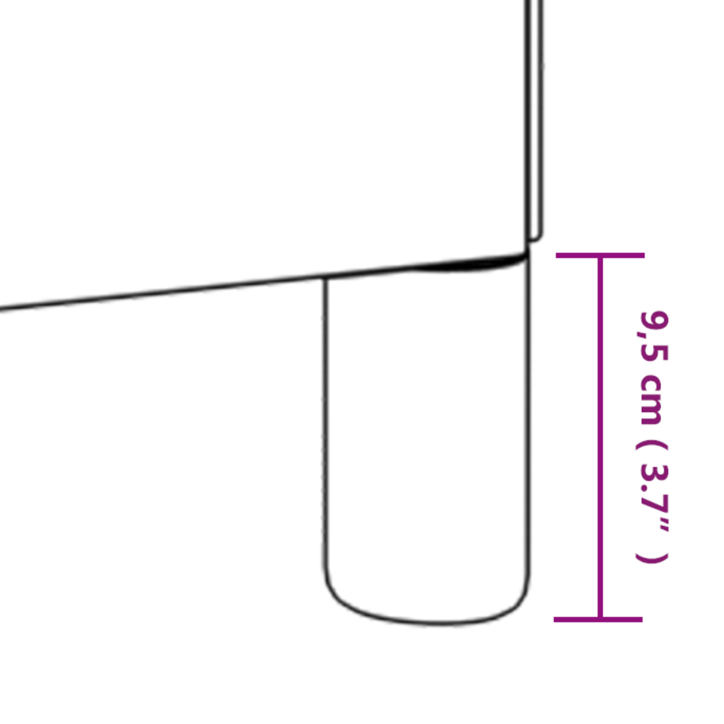 Bettgestell ohne Matratze Creme 140x190 cm Stoff