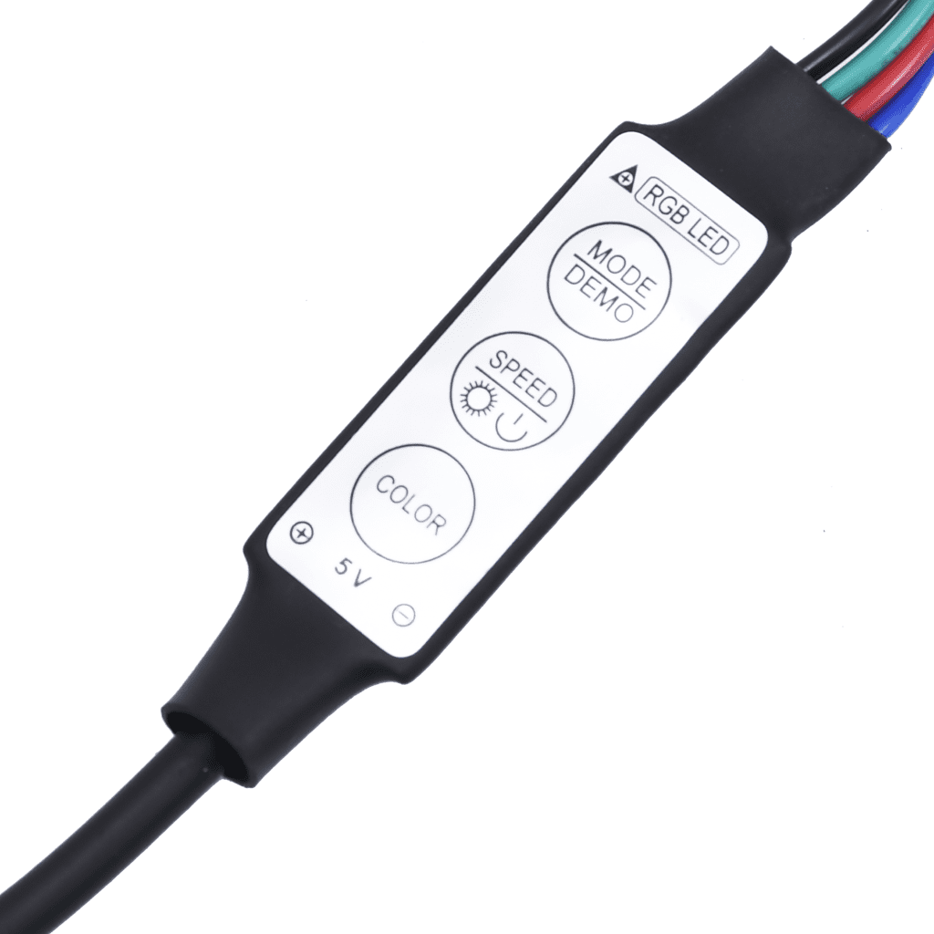 LED Kopfteil Schwarz 183x16x78/88 cm Samt