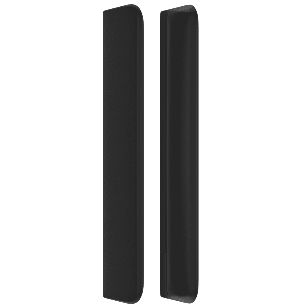 LED Kopfteil Schwarz 183x16x118/128 cm Kunstleder