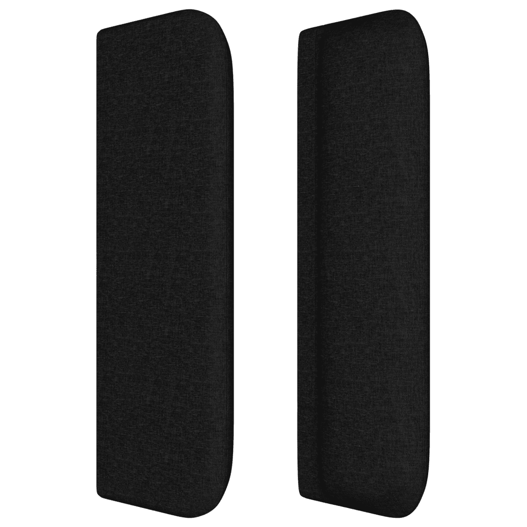 LED Kopfteil Schwarz 147x16x78/88 cm Stoff