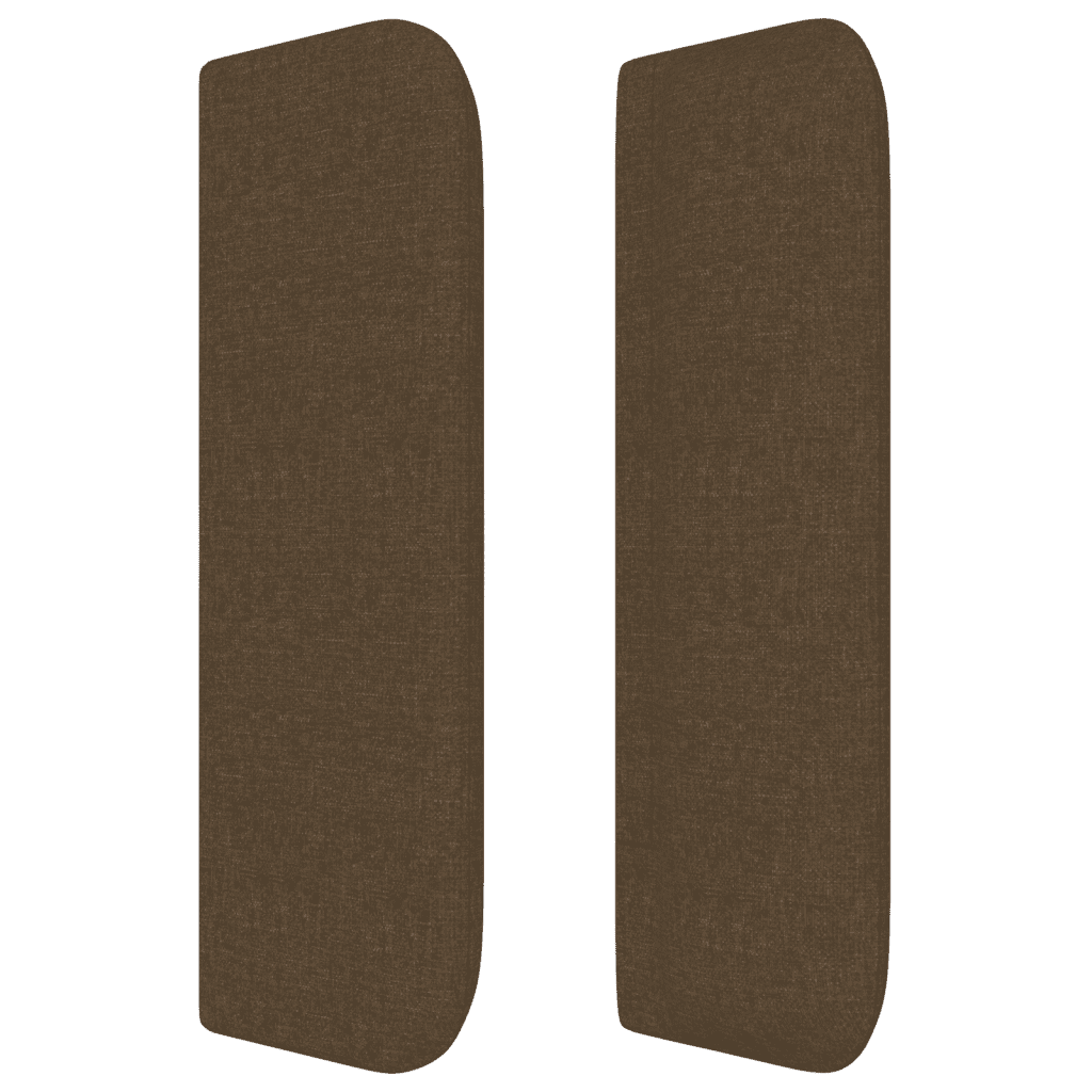 LED Kopfteil Dunkelbraun 83x16x78/88 cm Stoff