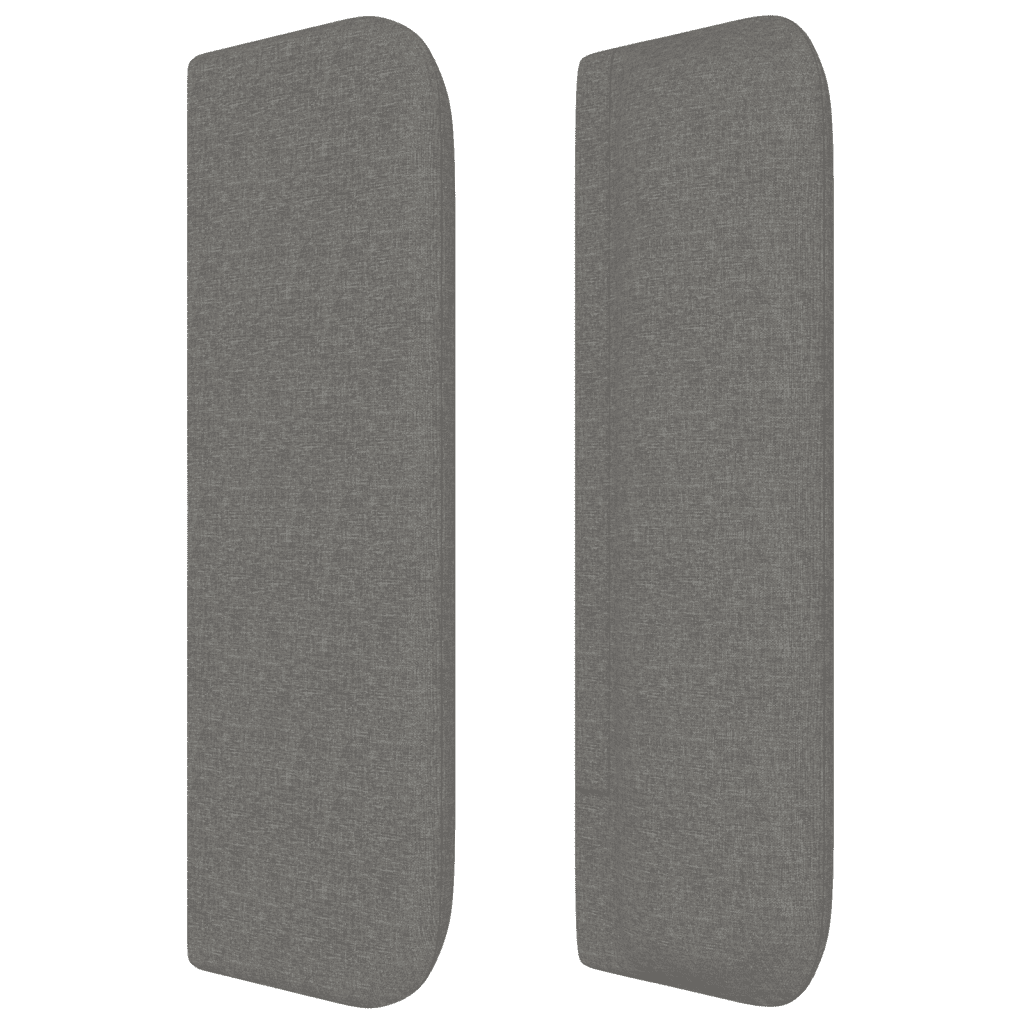 LED Kopfteil Dunkelgrau 147x16x78/88 cm Stoff