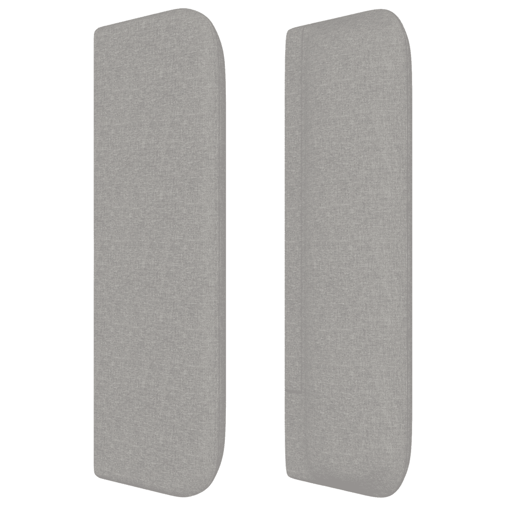LED Kopfteil Hellgrau 163x16x78/88 cm Stoff