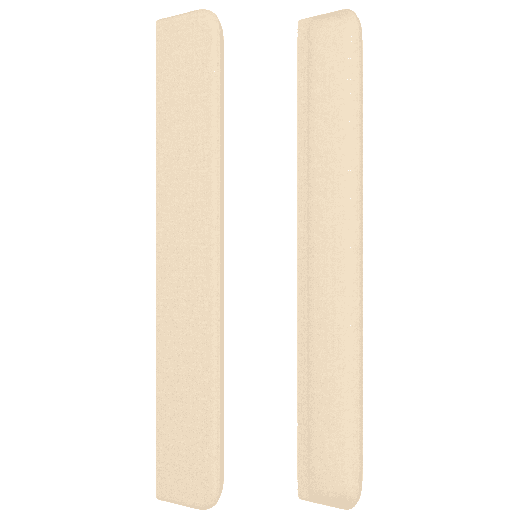 LED Kopfteil Creme 83x16x118/128 cm Stoff