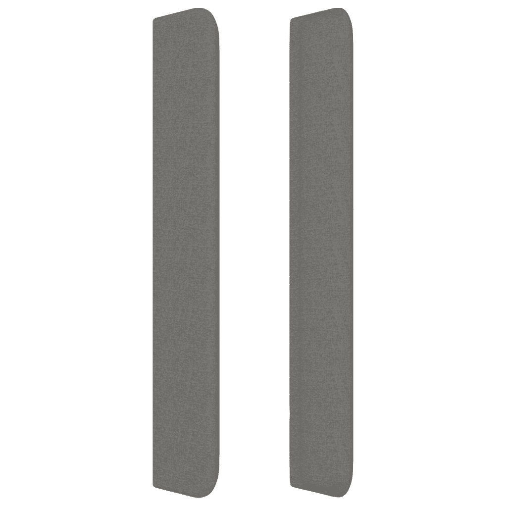 LED Kopfteil Dunkelgrau 203x16x118/128 cm Stoff