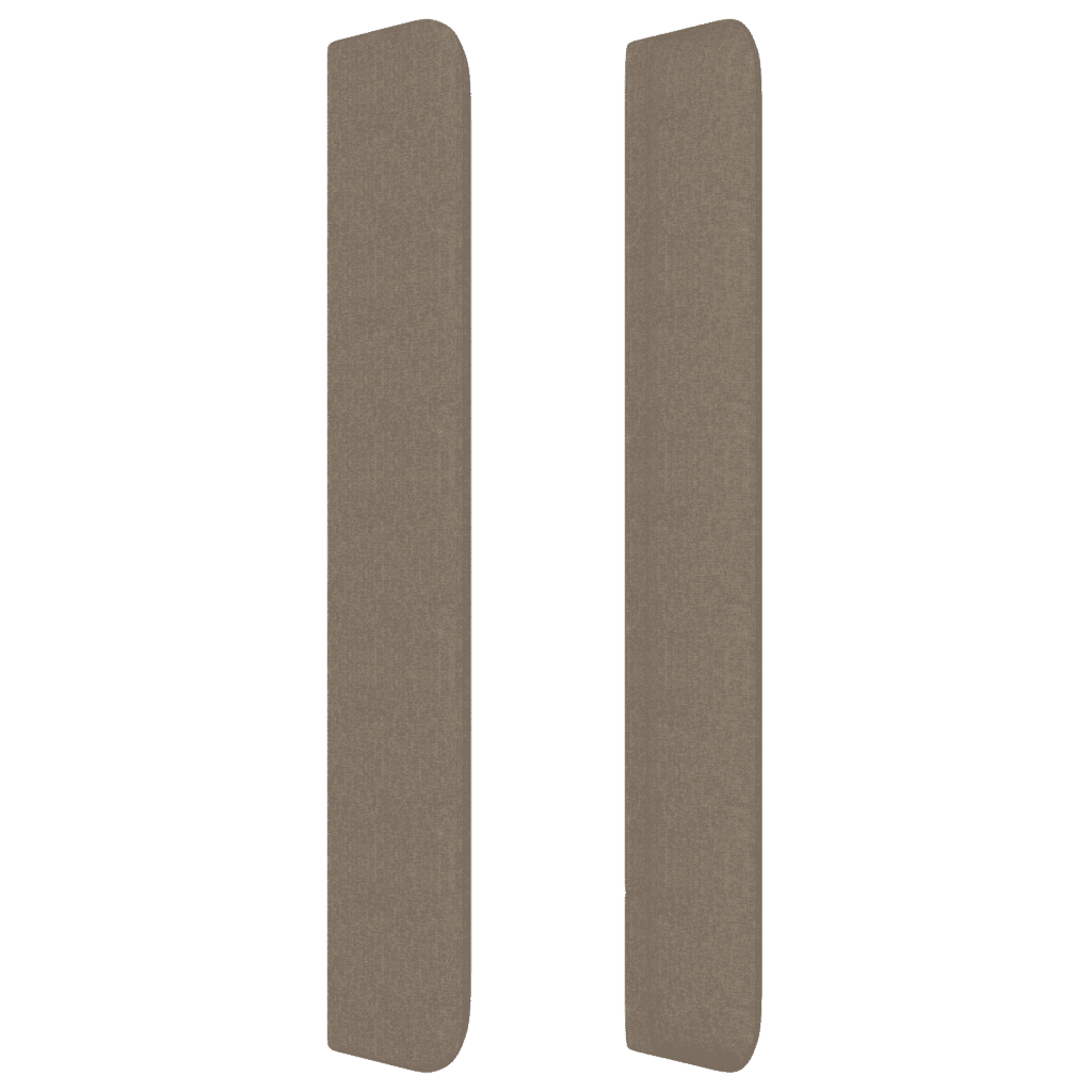 LED Kopfteil Taupe 93x16x118/128 cm Stoff