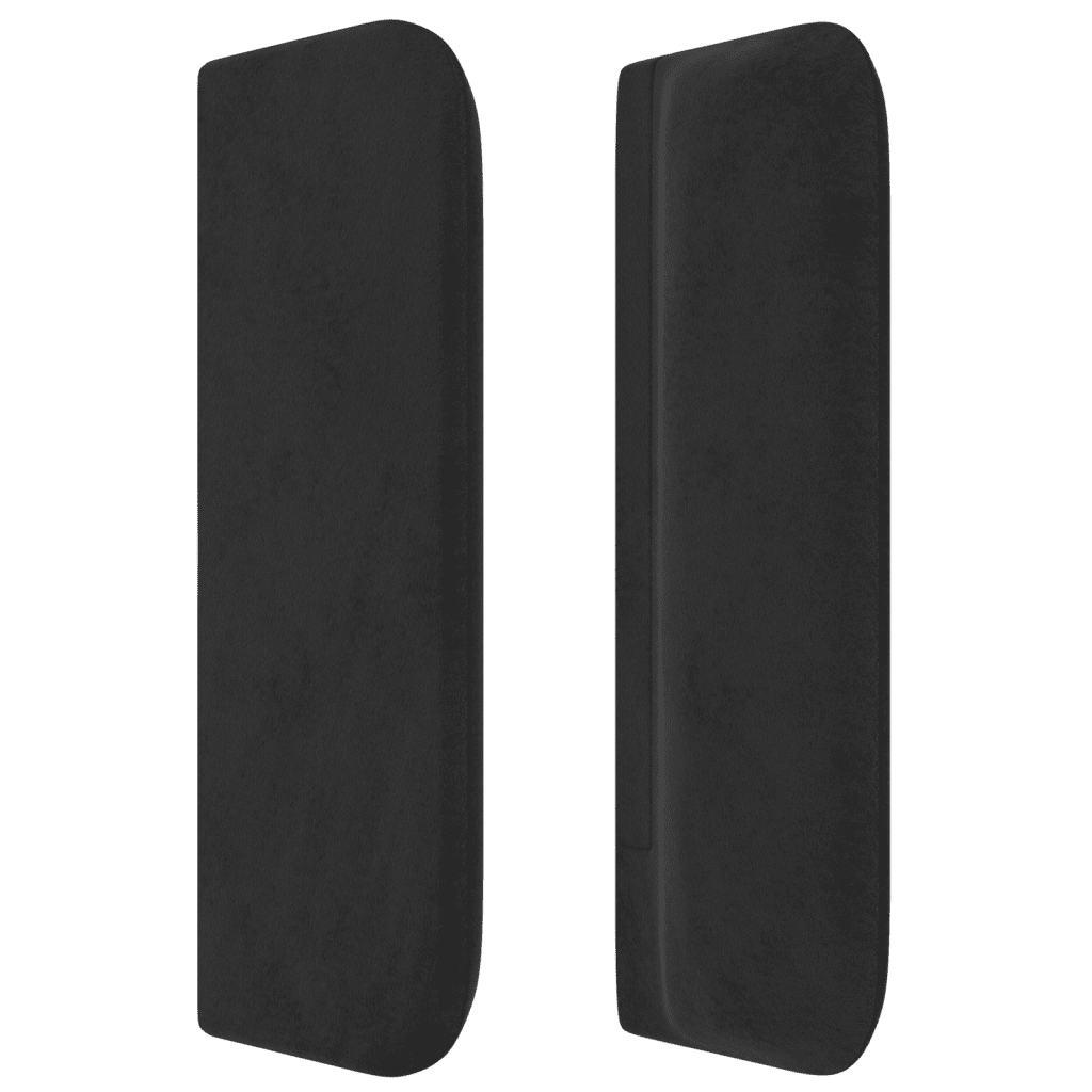 LED Kopfteil Schwarz 83x16x78/88 cm Samt