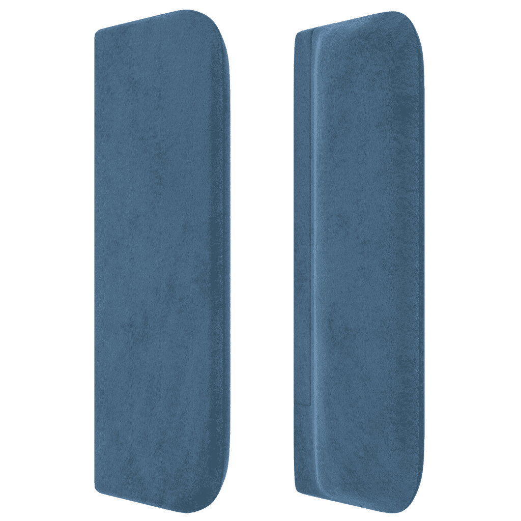 LED Kopfteil Dunkelblau 183x16x78/88 cm Samt