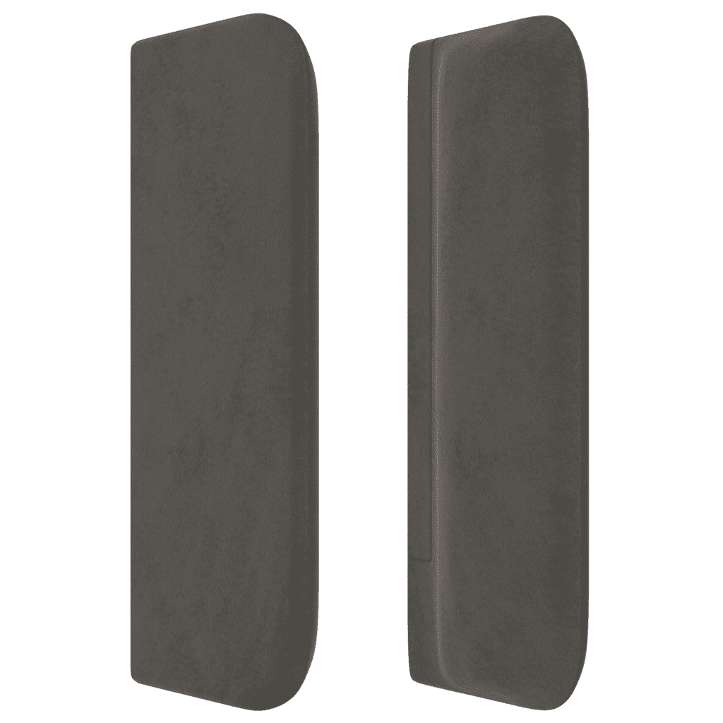 LED Kopfteil Dunkelgrau 163x16x78/88 cm Samt