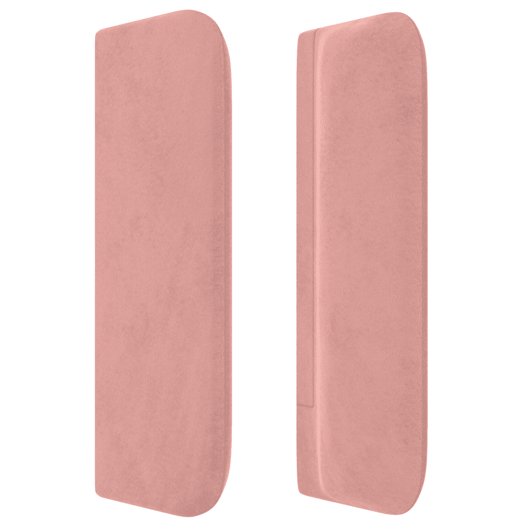 LED Kopfteil Rosa 93x16x78/88 cm Samt
