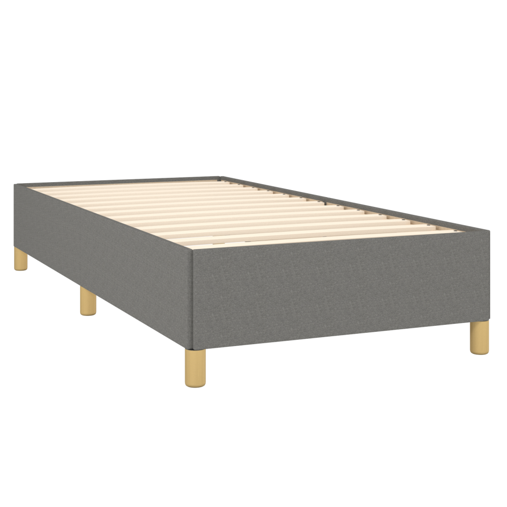 Bettgestell ohne Matratze Dunkelgrau 90x200 cm Stoff