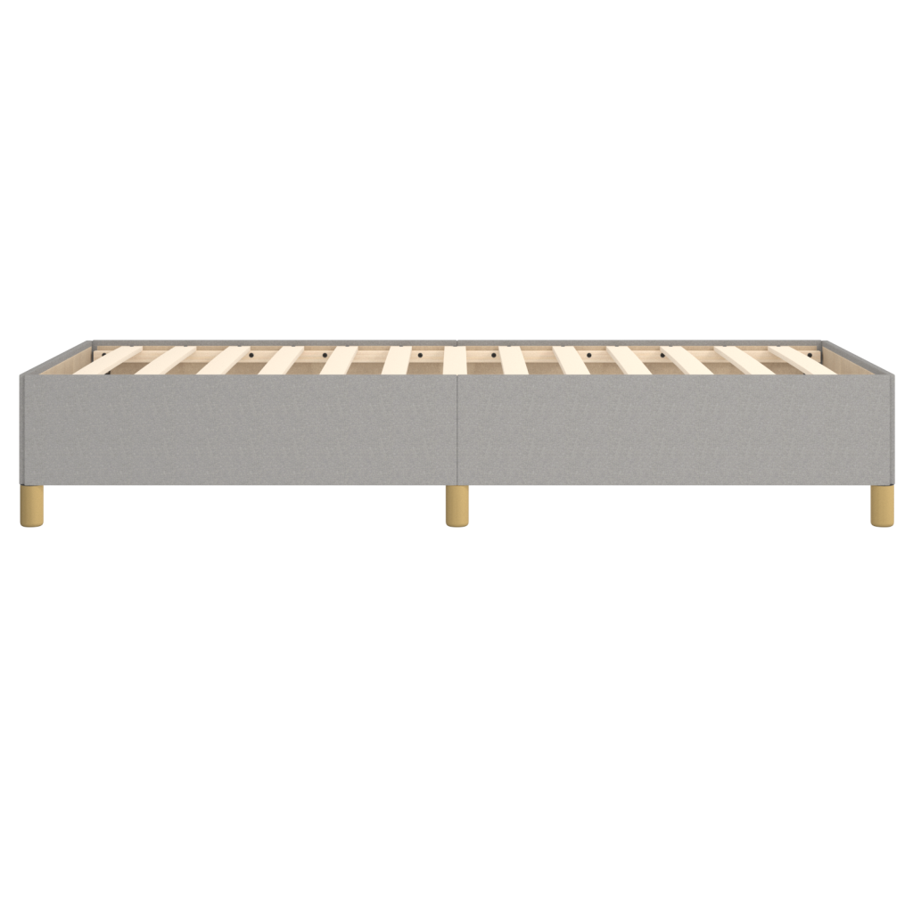 Bettgestell ohne Matratze Hellgrau 90x200 cm Stoff